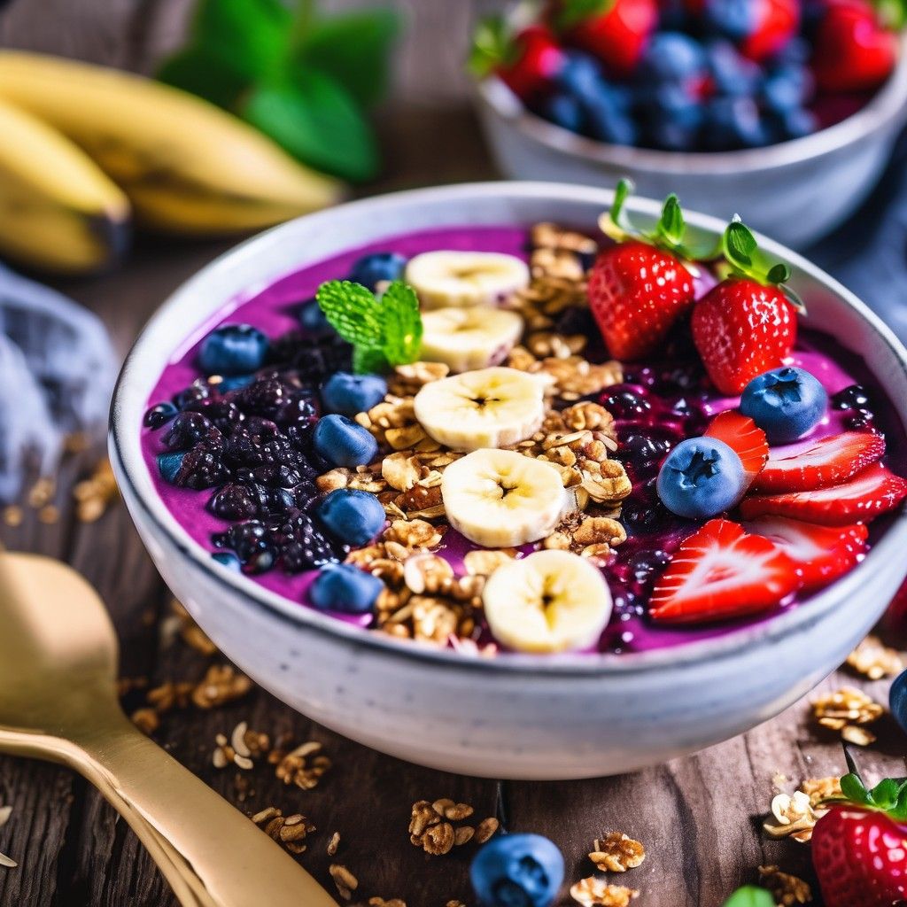 Berry Bliss Smoothie Bowl with Crunchy Granola