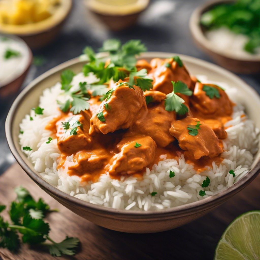 Butter Chicken Rice Bowl