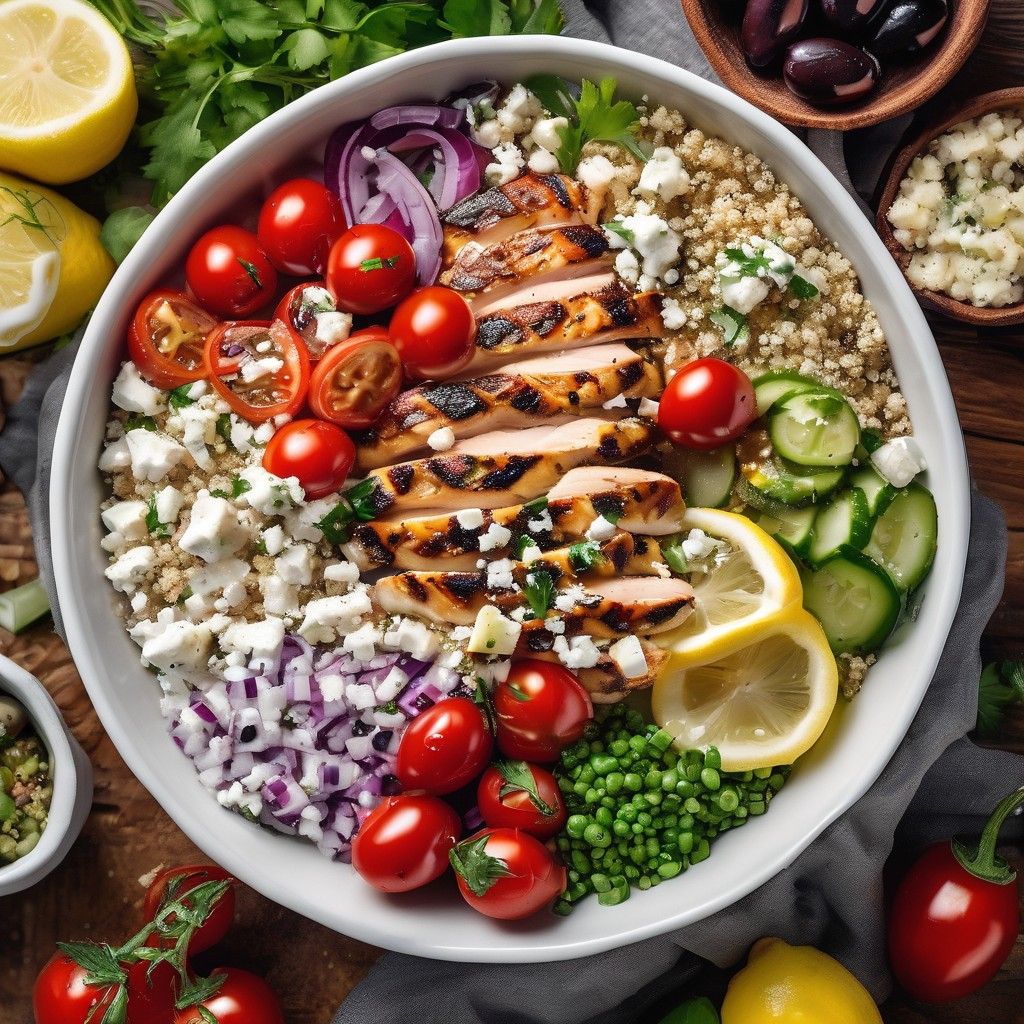 Mediterranean Grilled Chicken Quinoa Salad